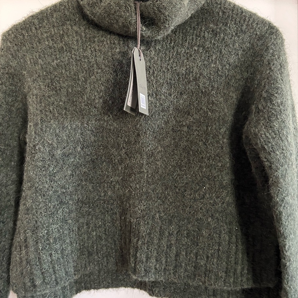 All saints cropped green sweater - xs
